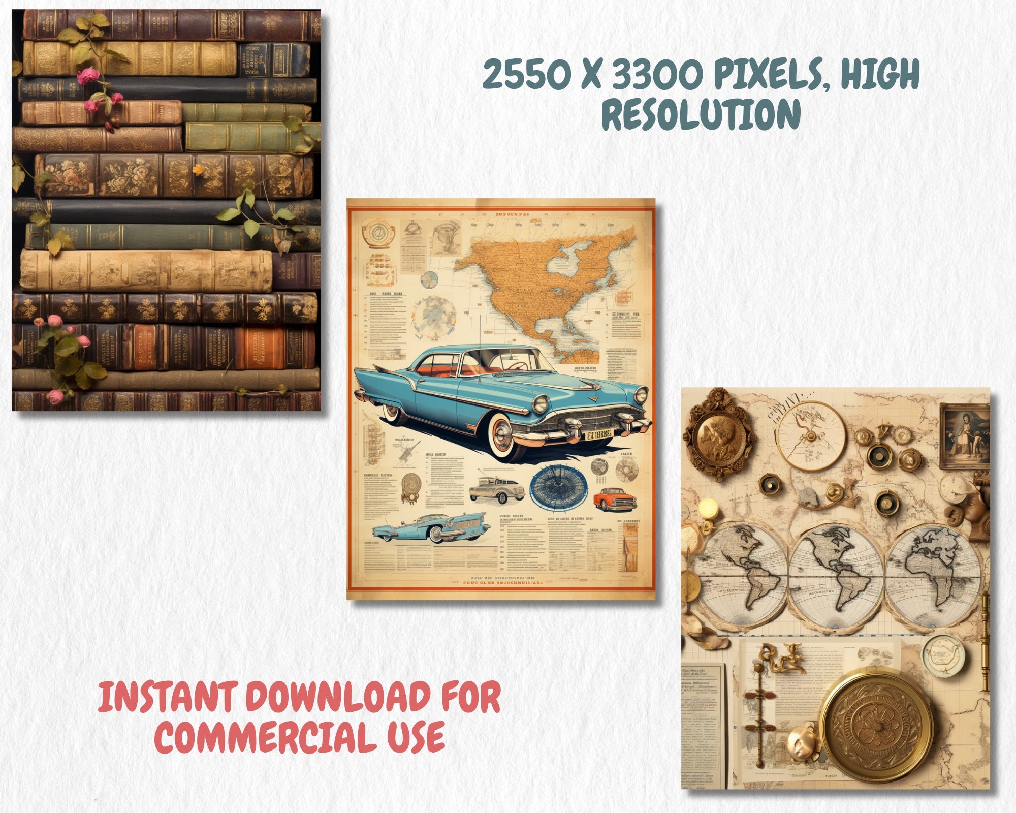 Vintage Ephemera Digital Paper | Vintage Newspaper Clippings, Victorian Era Backdrops, Printable, Download for Junk Journals & Scrapbooking