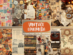 Vintage Ephemera Digital Paper | Vintage Newspaper Clippings, Victorian Era Backdrops, Printable, Download for Junk Journals & Scrapbooking