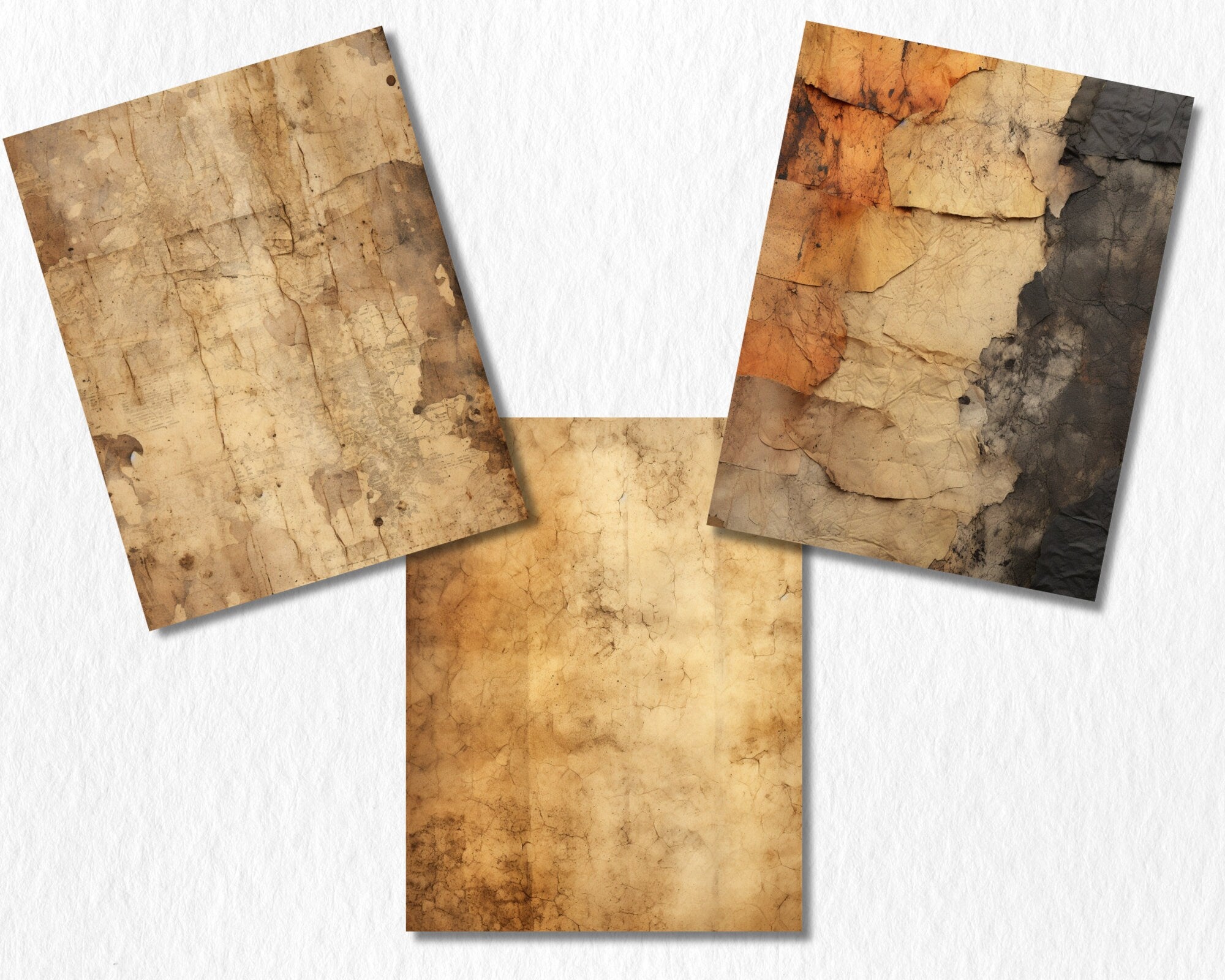 Old Paper Texture Digital Paper | Vintage Paper Background, Antique Paper Backdrops, Printable, Download for Journals & Scrapbooking