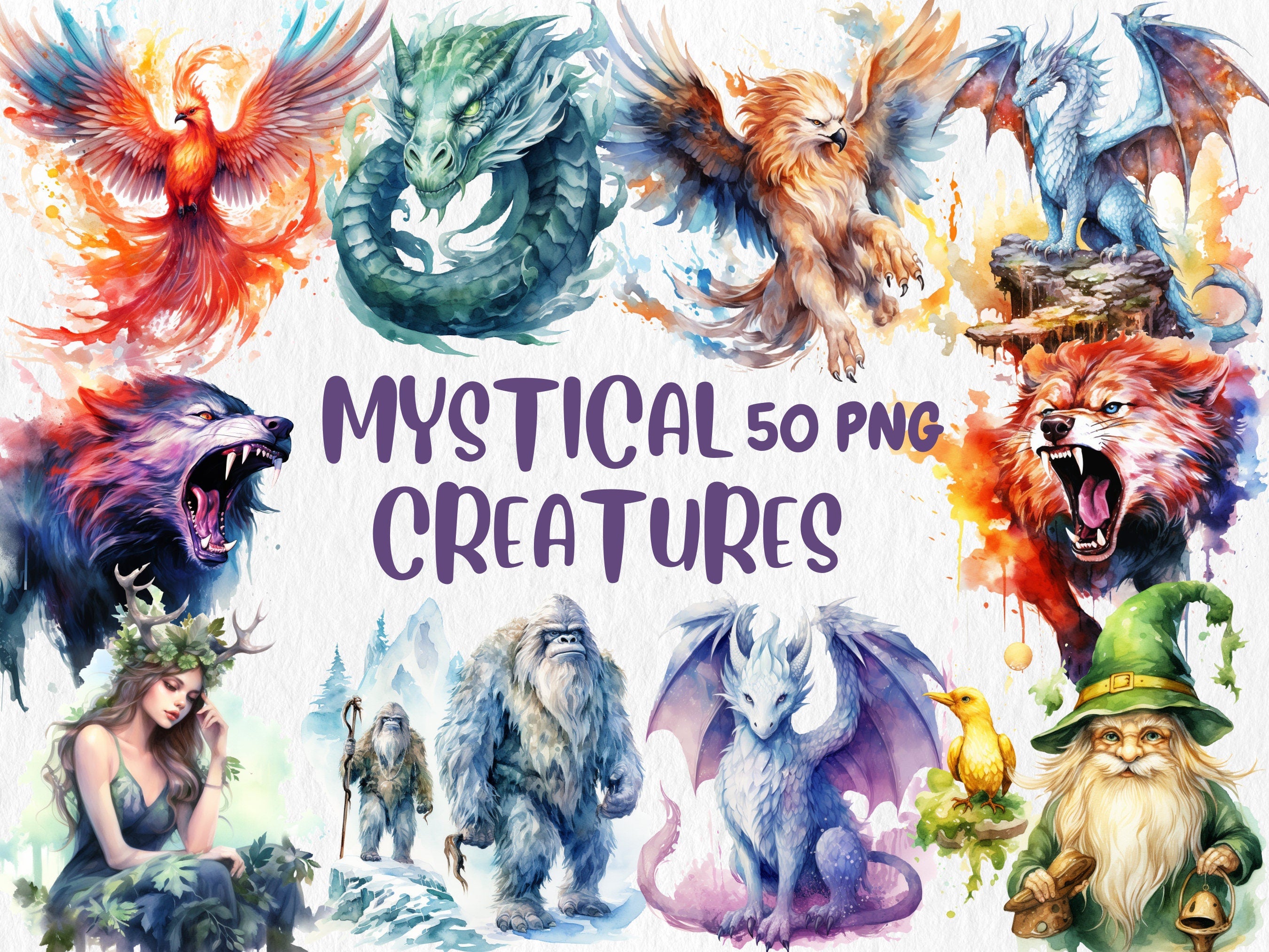 Watercolor Mythology Mega Clipart Bundle | Ancient Rome, Egypt, Greece, Norse, Greek, Egypt Mythology | Instant Download for Commercial Use