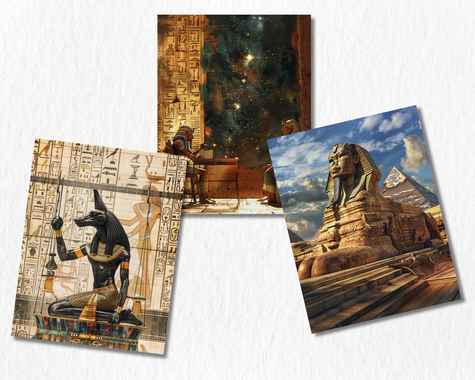 Ancient Egypt Digital Paper | Hieroglyphic Background, Ancient Egyptian Backdrops, Pharaoh, Printable | Download for Journals & Scrapbooking