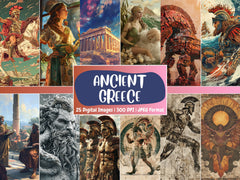 Ancient Greece Digital Paper | Mythological Background, Ancient Greek Backdrops, Aphrodite, Printable | Download for Journals & Scrapbooking